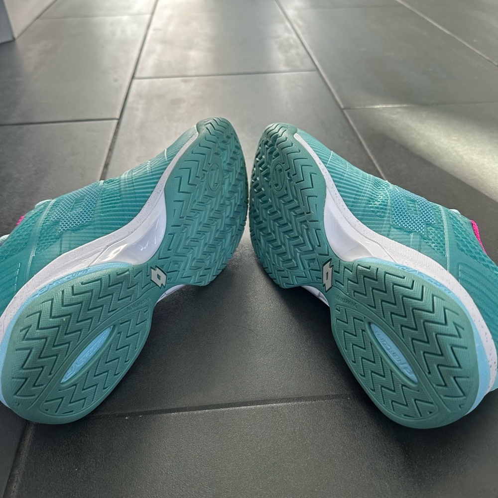 Lotto Mirage 300 III SPD Womens Tennis Shoes MSRP $110 Blue Green - Picture 4 of 6